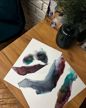 Рисование спиртовыми чернилами