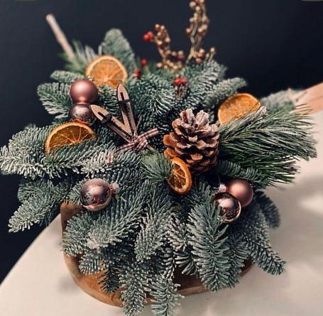 Мастер-класс: новогодние композиции из нобилиса