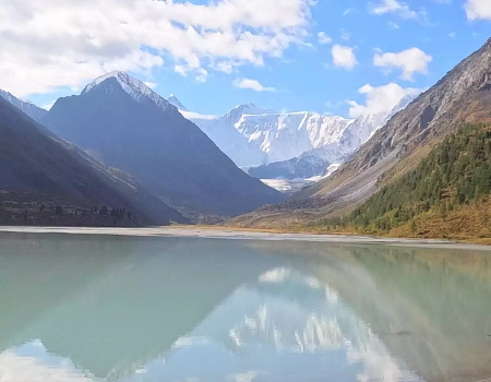 Подъем на Голубое озеро вдоль ледника Большой Актру.Фото 5