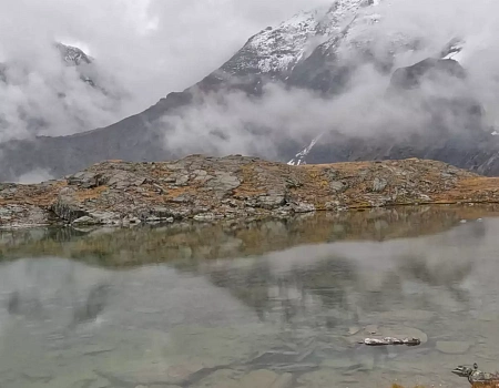 Подъем на Голубое озеро вдоль ледника Большой Актру.Фото 0